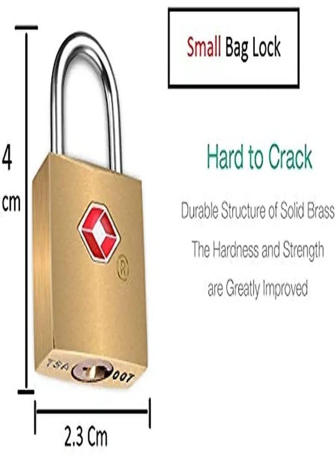 KANABEE قفلان صغيران من النحاس الأصفر من KANAbee، معتمدان من إدارة أمن النقل الأمريكية (TSA)، مع مفاتيح، أقفال دولية لحقائب السفر. - Image 2